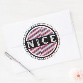 Mooie stad Nice trots embleem – Franse identiteit Ronde Sticker (Envelop)