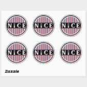 Mooie stad Nice trots embleem – Franse identiteit Ronde Sticker (Vel)
