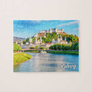 Mooie stad Salzburg, Oostenrijk Legpuzzel