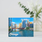 Mooie stad van Chicago, Illinois, Verenigde Staten Briefkaart (Staand voorkant)
