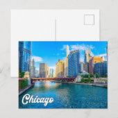 Mooie stad van Chicago, Illinois, Verenigde Staten Briefkaart (Voorkant / Achterkant)