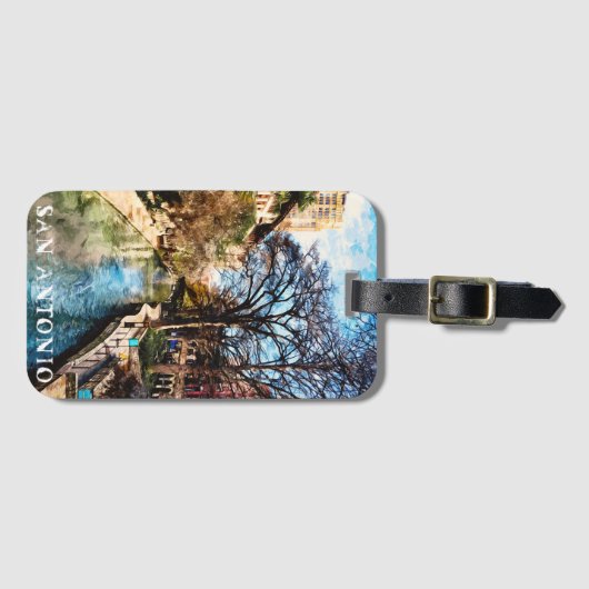 Mooie  stad van San Antonio Bagagelabel (Voorkant (horizontaal))