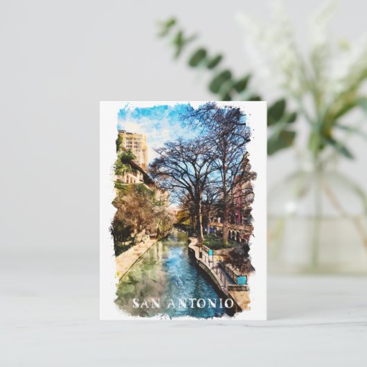Mooie  stad van San Antonio Briefkaart (Staand voorkant)