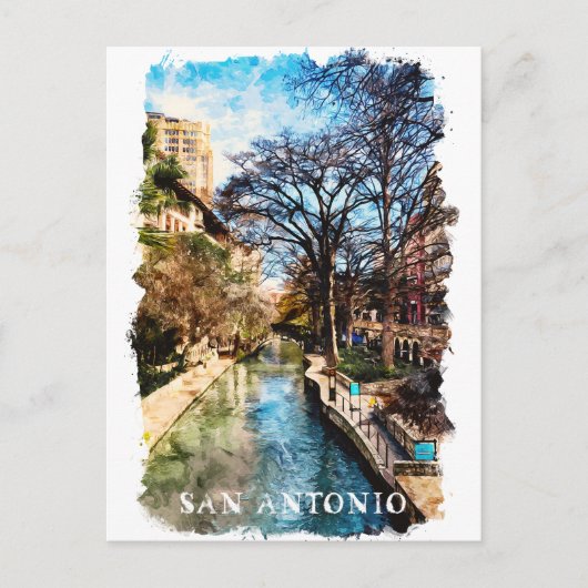 Mooie  stad van San Antonio Briefkaart (Voorkant)