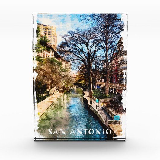 Mooie  stad van San Antonio Fotoblokken (Voorkant)