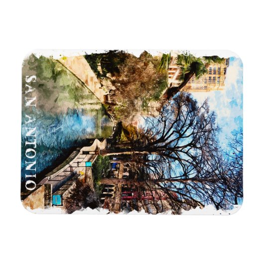 Mooie stad van San Antonio Magneet (Horizontaal)