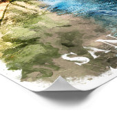 Mooie  stad van San Antonio Poster (Hoek)