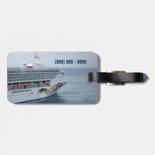 Mooie standaard bagagelabel (Achterkant horizontaal)