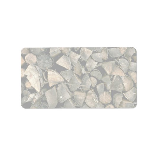 Mooie Stapel hout Etiket (Voorkant)