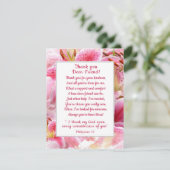 Mooie Stargazer-lelies Dank je wel Christelijke vr Kaart (Staand voorkant)