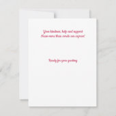 Mooie Stargazer-lelies Dank je wel Christelijke vr Kaart (Achterkant)