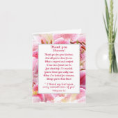 Mooie Stargazer-lelies Dank je wel Christelijke Vr Kaart (Voorkant)