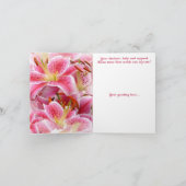 Mooie Stargazer-lelies Dank je wel Christelijke Vr Kaart (Binnen)