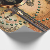 Mooie steampunk cadeaupapier (Hoek)