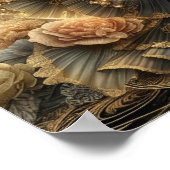 Mooie Steampunk Vrouw op de Maan Poster (Hoek)