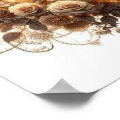 Mooie Steampunk Vrouw op de Maan Poster (Hoek)