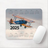Mooie Stearman Vliegtuig 2025 Kalender Muismat (Met muis)