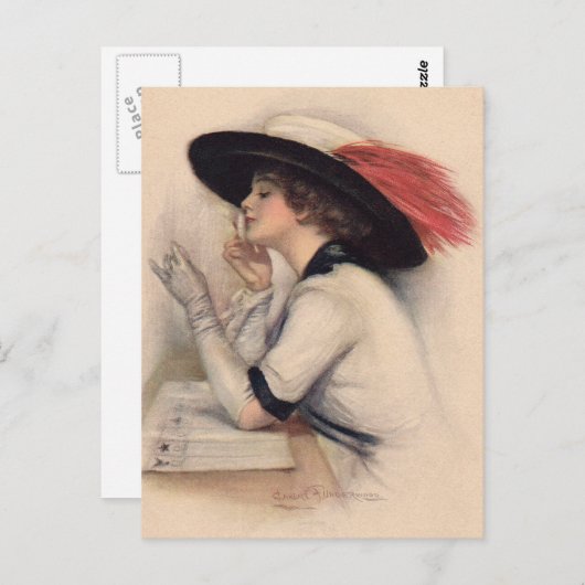 Mooie stemming bij vrouwen -  Mode van overlijden Briefkaart (Voorkant / Achterkant)