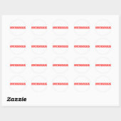 Mooie stempel ronde sticker (Vel)
