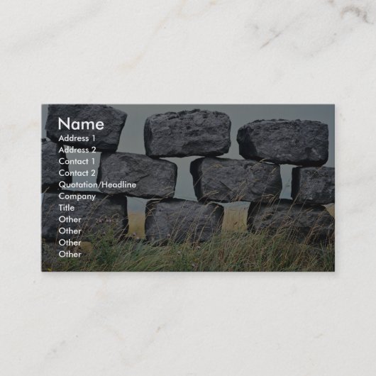 Mooie stenen muur visitekaartje (Voorkant)