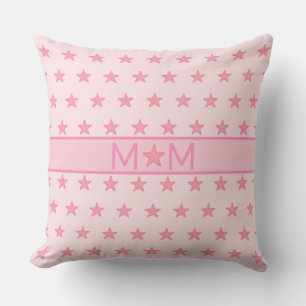 Mooie Ster Moeder & Ster Patroon op Roze Kussen