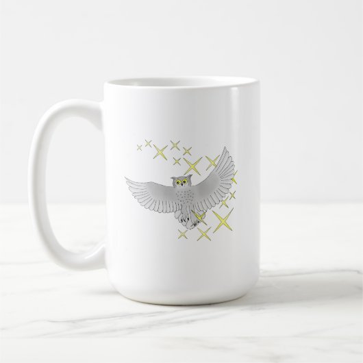Mooie Ster Uil Kunst Koffiemok (Links)