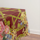 Mooie ster van David met bloemen op maroon Tafelkleed (Voorbeeld)