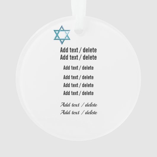 Mooie ster van David Ornament (achterkant)