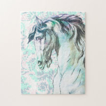 Mooie sterke artistieke stijl Horse Art Puzzel