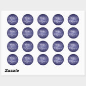 Mooie  sterren Blue Halloween Ronde Sticker (Vel)