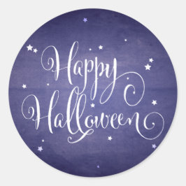 Mooie  sterren Blue Halloween Ronde Sticker