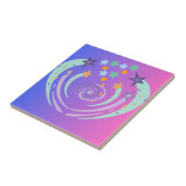 Mooie sterren en hart tegeltje (Zijkant)