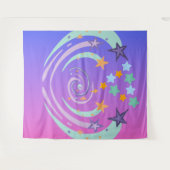 Mooie sterren en hart wandkleed (Voorkant (horizontaal))