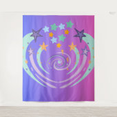 Mooie sterren en hart wandkleed (Voorkant)