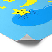 Mooie sterren en maan in de lucht ! poster (Hoek)