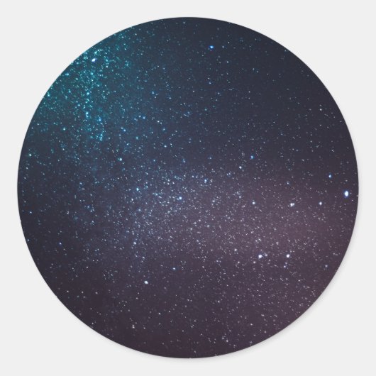 Mooie sterrenhemel ronde sticker (Voorkant)