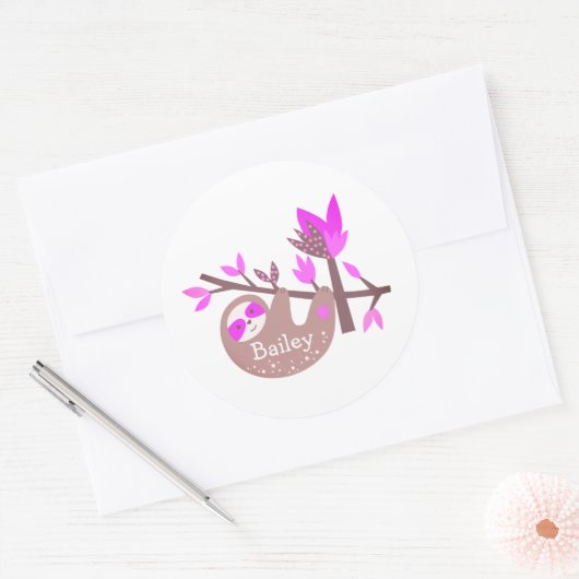 Mooie sticker met koala en bamboe en eigen naam (Envelop)