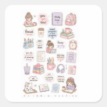 Mooie stickerblad voor studiemotivatie