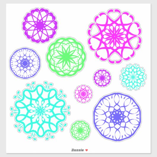 Mooie stickers met patroon (Vel)