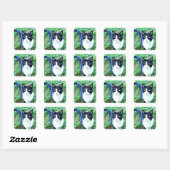 Mooie Stickers met zwarte en witte kat (Vel)
