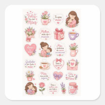 Mooie stickersheet voor Moederdag