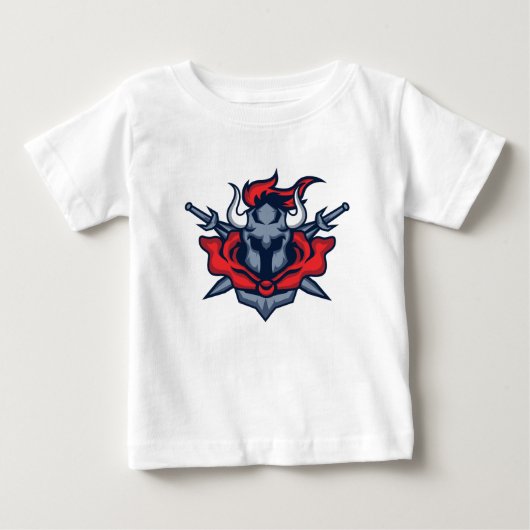 Mooie Stier Krijger Baby T-Shirt (Voorkant)