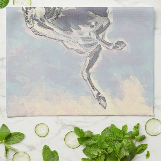 Mooie stijl Paard Art Keukenhanddoek (Gevouwen)