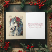 Mooie stijl paardenkerst feestdagen kaart