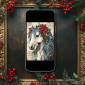 Mooie stijl paardenkerst feestdagen kaart