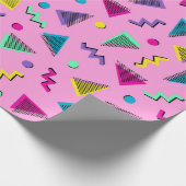 Mooie stijl uit de jaren 80 cadeaupapier (Hoek)