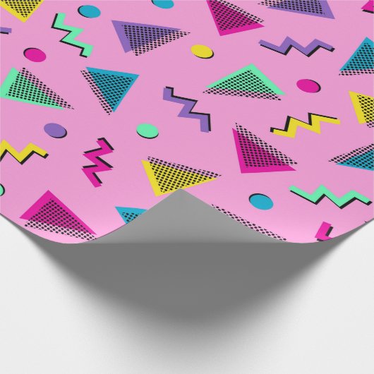 Mooie stijl uit de jaren 80 cadeaupapier (Hoek)