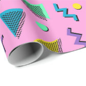 Mooie stijl uit de jaren 80 cadeaupapier (Rol Hoek)