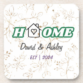 Mooie stijlvolle aangepaste paar namen Gold Home Bier Onderzetter