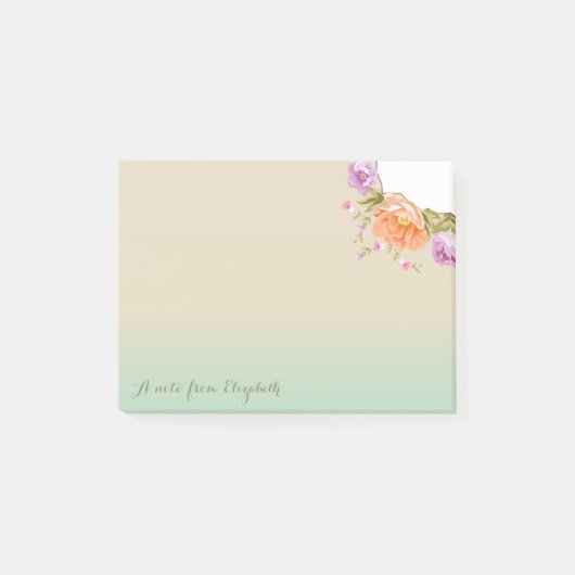Mooie Stijlvolle Bloemen - Persoonlijk Post-it® Notes (Voorkant)